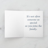 Carte Bienvenue dans la famille, silhouette d'oiseaux su (Intérieur)