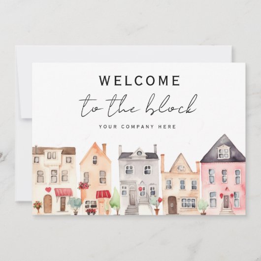 Carte Bienvenue dans le bloc Immobilier neuf propriétair (Devant)