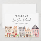 Carte Bienvenue dans le bloc Immobilier neuf propriétair (Devant / Derrière)