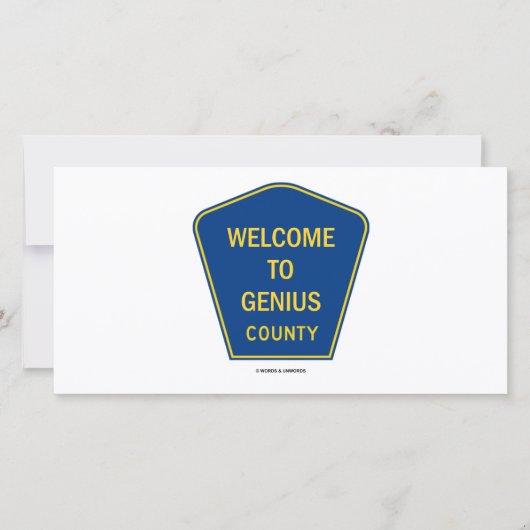 Carte Bienvenue dans le comté de Genius (panneaux) (Devant)