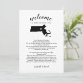 Carte Bienvenue dans le Massachusetts Lettre Mariage Iti (Debout devant)