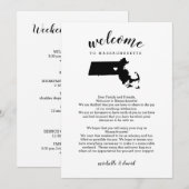 Carte Bienvenue dans le Massachusetts Lettre Mariage Iti (Devant / Derrière)