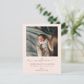 Carte Bienvenue dans le monde | | Naissance Retro Boho (Debout devant)