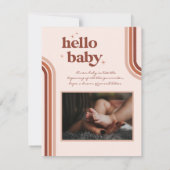 Carte Bienvenue dans le monde | | Naissance Retro Boho (Dos)