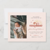 Carte Bienvenue dans le monde | | Ray of Sunshine Birth (Devant)