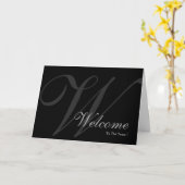 Carte Bienvenue Dans Le Monogramme De L'Équipe (Fleur jaune)