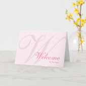 Carte Bienvenue Dans Le Monogramme De L'Équipe (Fleur jaune)