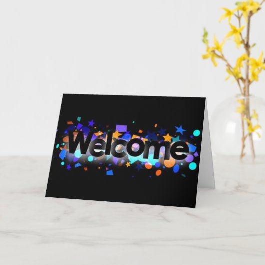 CARTE ***BIENVENUE DANS LE QUARTIER*** (Fleur jaune)