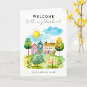 Carte Bienvenue dans le quartier Ajouter un logo Realty (Fleur jaune)