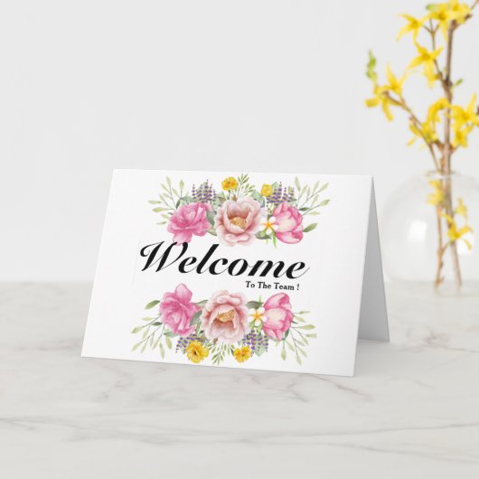 Carte Bienvenue Dans L'Équipe (Fleur jaune)