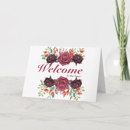 Carte Bienvenue Dans L'Équipe (Devant)