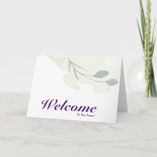 Carte Bienvenue Dans L'Équipe (Devant)