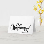 Carte Bienvenue dans l'équipe (Fleur jaune)