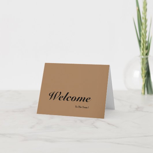 Carte Bienvenue Dans L'Équipe (Devant)
