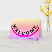 Carte Bienvenue dans l'équipe avec Big Smile Card (Fleur jaune)