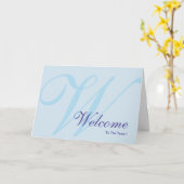 Carte Bienvenue dans l'équipe Monogramme (Fleur jaune)