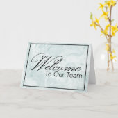 Carte Bienvenue dans l'équipe Nouveau employé (Fleur jaune)