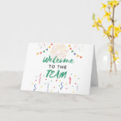 Carte Bienvenue dans l'équipe Nouveau travailleur Bienve (Fleur jaune)