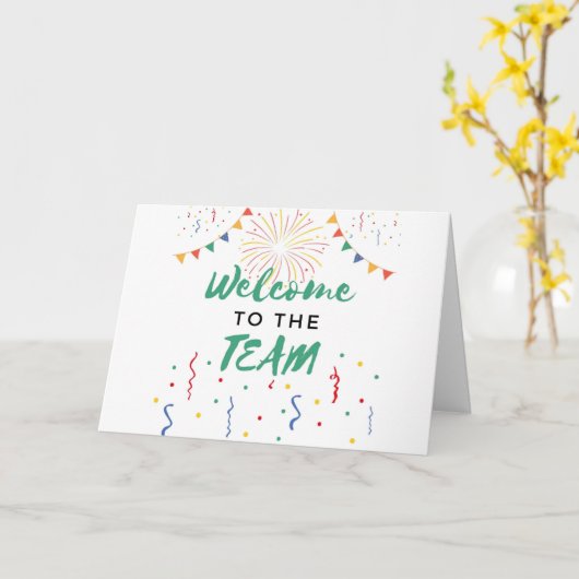 Carte Bienvenue dans l'équipe Nouveau travailleur Bienve (Fleur jaune)