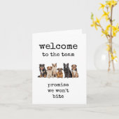 Carte Bienvenue dans l'équipe, Promise We Won't Bite Car (Fleur jaune)