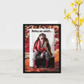 Carte Bienvenue dans mon monde adulte (Fleur jaune)