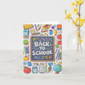 Carte Bienvenue de retour à l'école ! (Fleur jaune)