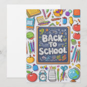 Carte Bienvenue de retour à l'école ! (Devant / Derrière)