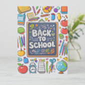 Carte Bienvenue de retour à l'école ! (Debout devant)