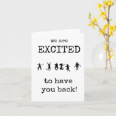Carte Bienvenue de retour, excité de vous faire revenir, (Fleur jaune)