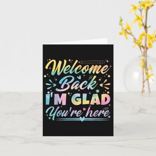 Carte Bienvenue de retour Je suis heureux que vous soyez (Fleur jaune)