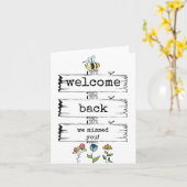 Carte Bienvenue De Retour, Nous Vous Avons Manqués, Cart (Fleur jaune)