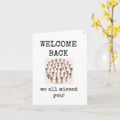 Carte Bienvenue De Retour, Nous Vous Avons Tous Manqués (Fleur jaune)