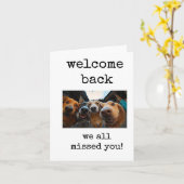 Carte Bienvenue De Retour, Nous Vous Avons Tous Manqués, (Fleur jaune)