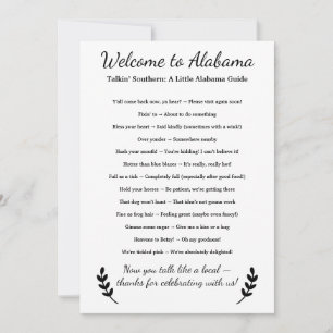 Carte Bienvenue en Alabama Personnalisé avec des Express