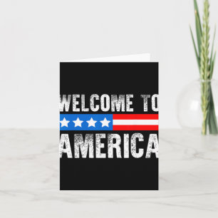 Carte Bienvenue en Amérique Drapeau Patriotique Usa Nouv