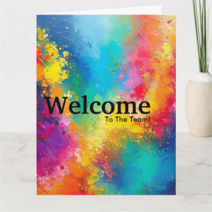 Carte Bienvenue en aquarelle pour nouvel employé