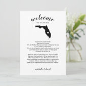 Carte Bienvenue en Floride | Lettre Mariage et itinérair (Debout devant)