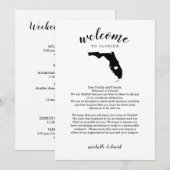 Carte Bienvenue en Floride | Lettre Mariage et itinérair (Devant / Derrière)