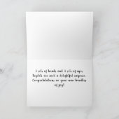 Carte bienvenue, félicitations à vos garçons triplés, (Intérieur)