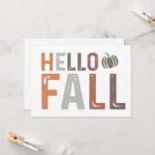 Carte Bienvenue l'automne (Devant/Arrière en situation)