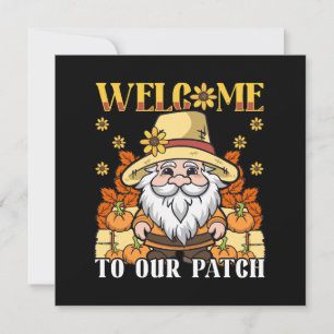 Carte Bienvenue le jour de Thanksgiving dans notre gnome