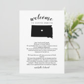 Carte Bienvenue Lettre Mariage du Dakota du Sud & Itinér (Debout devant)
