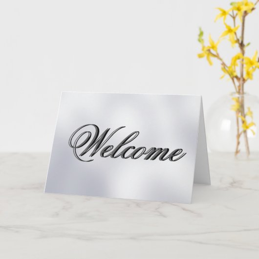 Carte Bienvenue Minimal Blanc Dans L'Équipe (Fleur jaune)