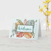 Carte Bienvenue Minimal Boho Souhaitant (Fleur jaune)