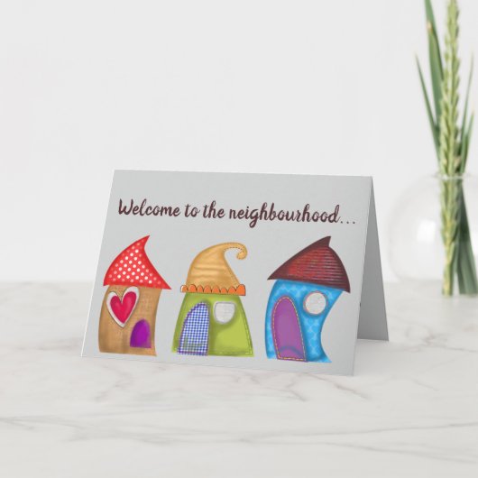 Carte Bienvenue modifiable dans le quartier (Devant)