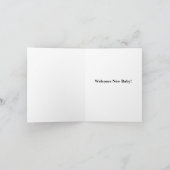 Carte Bienvenue Nouveau bébé (Intérieur)