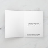 Carte Bienvenue Nouveau bébé garçon ou fille religieuse  (Intérieur)