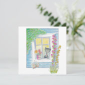 Carte Bienvenue - Nouvelle Maison, Nouveau Chat - ce que (Debout devant)