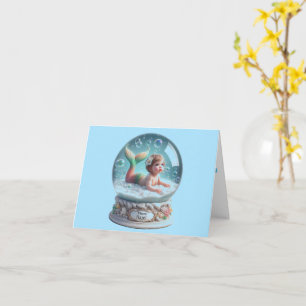 Carte Bienvenue personnalisée pour bébé sirène