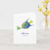 Carte Bienvenue petit(e) nouveau-né(e) (Fleur jaune)